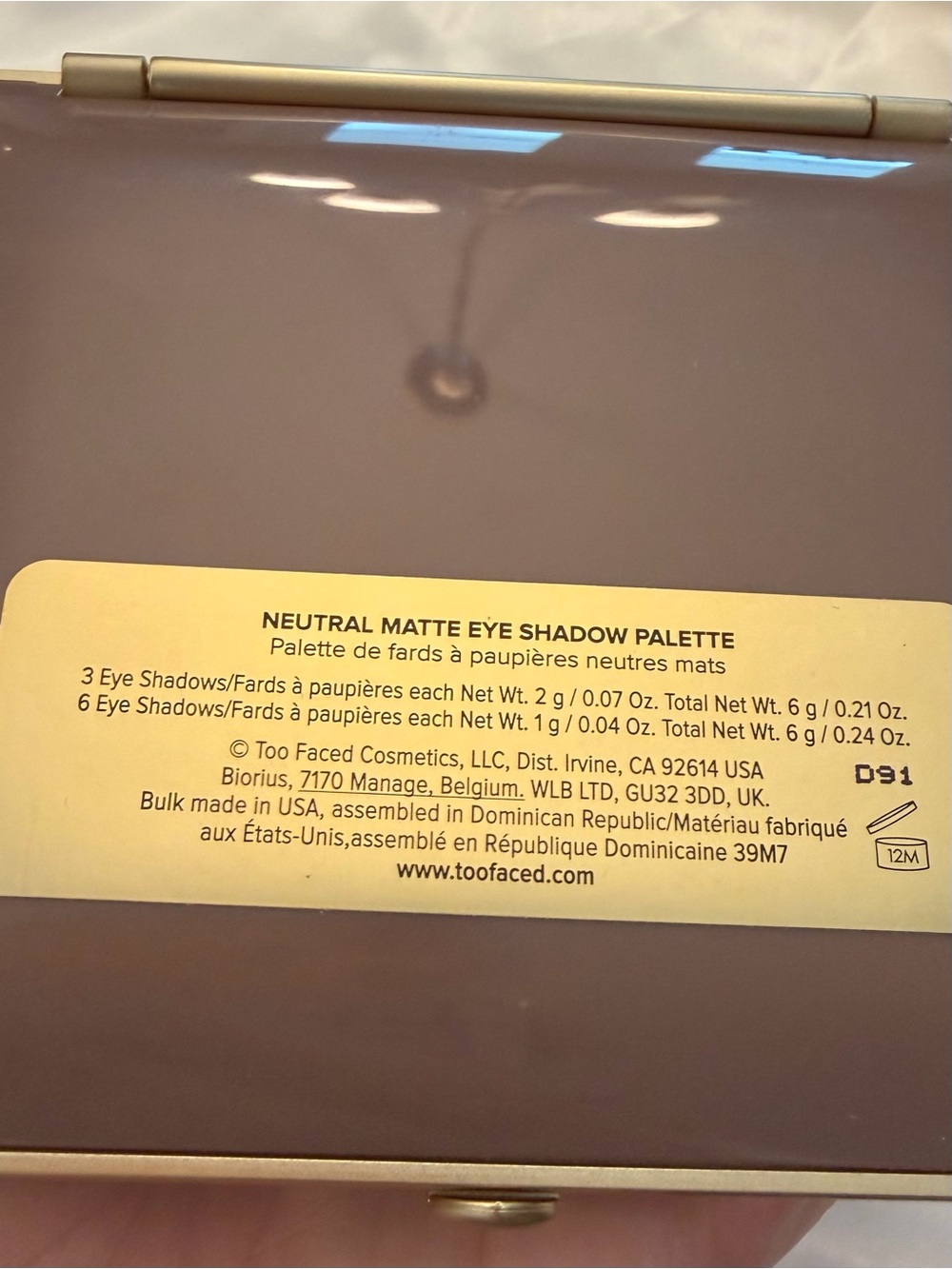 Too Faced Natural Eye Shadow Palette Neutral Matte NEW 9 Colors Beauty Makeup - Picture 8 of 9